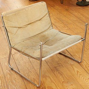 RARE MID CENTURY PAIR OF INTERIOR  LOUNGE CHAIRS